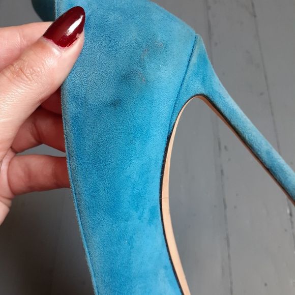 Jimmy Choo Romy 100 Suede Heels - Picture 10 of 16